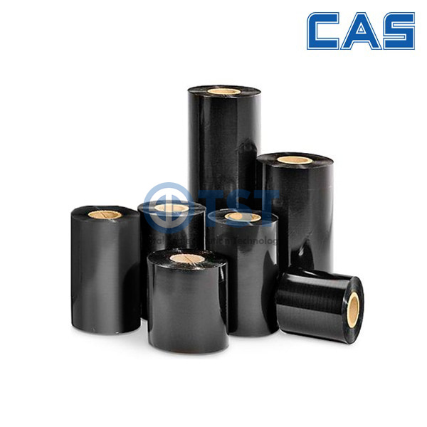 CAS 카스전자저울 CCR50 / 10Roll / 고품질 열전사 레진 리본 바코드 (40mm~110mm*300m) / RESIN 리본